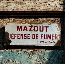 PLAQUE METALLIQUE DEFENSE DE