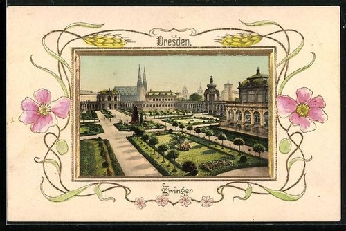 Carte postale gaufrée - , dresde