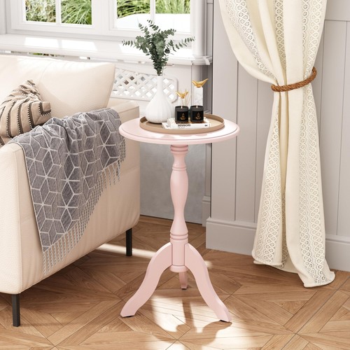 Round small end table wooden - round,