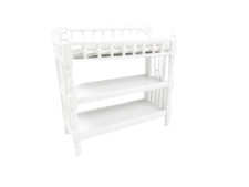Poupées Maison Table à Langer Blanc Victorien Bébé Miniature Crèche Meubles 1 :