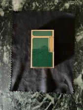Briquet S.T DUPONT Vert Plaqué Or