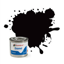 Humbrol - 21 BLACK GLOSS Black gloss enamel paint 14ml model ref. AA0237