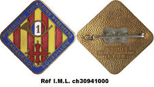 1st Battalion of Pyrenean Hunters, Enamel, Blue Stripe, A.Augis St.B., (2056)