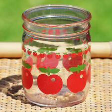 Henkel Glass Pot Decor Red Apples Vintage 10cm