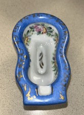 Vintage French Sevres Porcelain Miniature Hand Painted Bidet Baptism Bowl signed