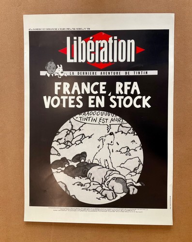 Herge affiche liberation - herge,