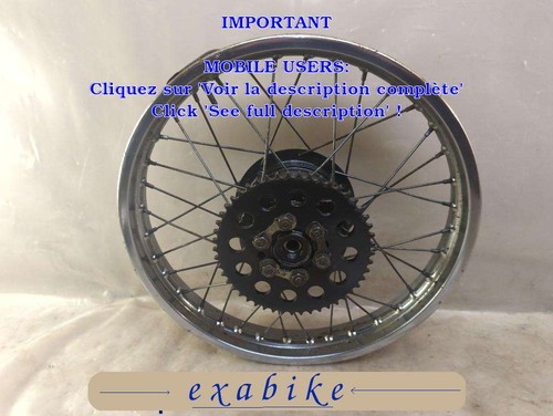 Roue arriere pour - yamaha, dtmx