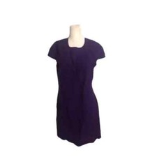 Carolina Herrera Cap Sleeve Wool Dress Sz 8