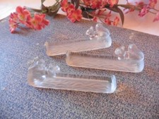 Lot de 3 portes couteaux en verre "écureuil" art deco 1920