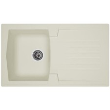 STRADOUR Evier cuisine a encastrer 1 bac + 1 égouttoir Arena - Résine - 86 x ...