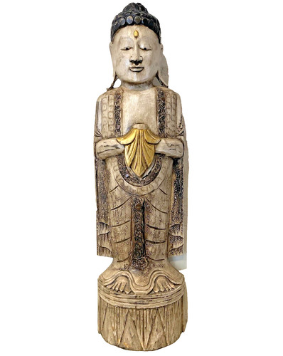 Bouddha bois statue - en,
