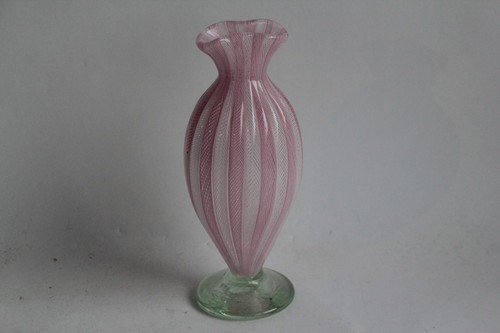 Murano white and pink filigree - murano,