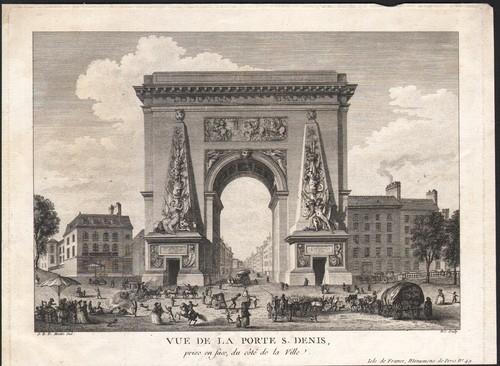 1780 gravure ancien paris vue - 1780,