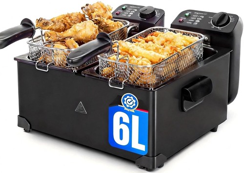 Friteuse électrique double