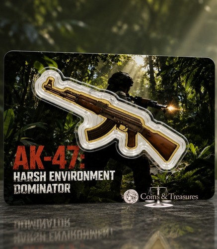 Carte pièce forme - ak-47, en