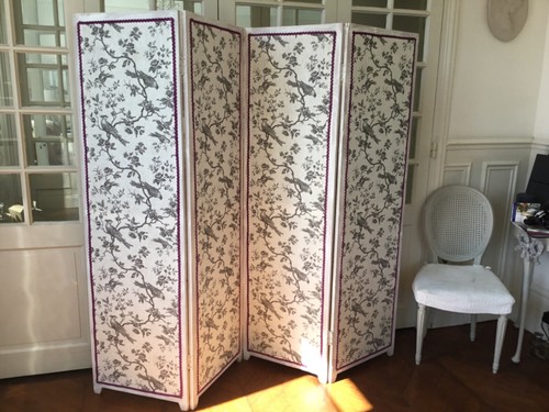 Paravent bois shabby chic - paravent,
