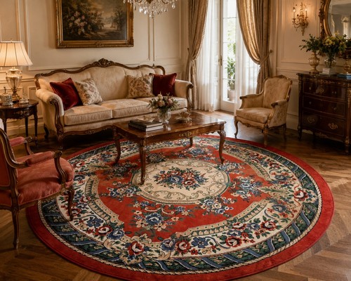 Tapis rond style oriental 190