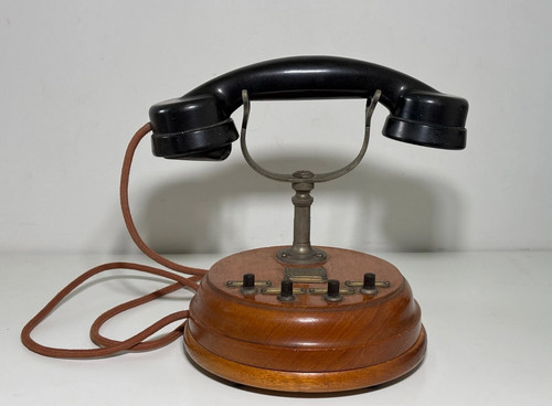 Téléphone bakélite noir - en,