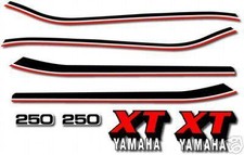 1980 YAMAHA XT250 CLEAN WHITE TANK MODEL DECAL / GRAPHICS KIT (see pics)