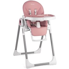 Chaise haute Nukido Belo rose