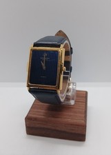 Raymond Weil Vintage Watch Swiss Tank Gold Plated Quartz Dark Dial 25x32mm