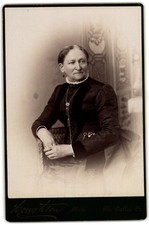 Cabinet Card Circa 1890s Houghton Old Lady In Dress The Dalles OR