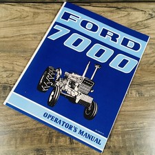 Ford 7000 Tractor Owners Operators Manual Book Maintenance Instructions Adjust