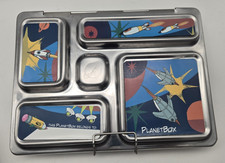 PlanetBox Rover Stainless Steel Bento Lunch Box +Case Spaceships Space Magnets