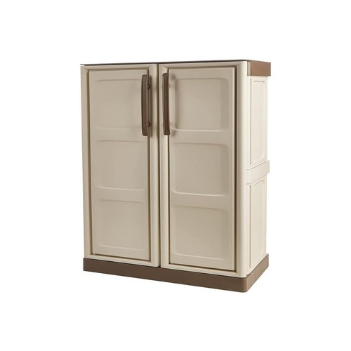 Armoire basse grise portes - basse,