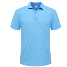 Polo Homme Bleu Ciel – Manches Courtes – 100% Coton Confortable