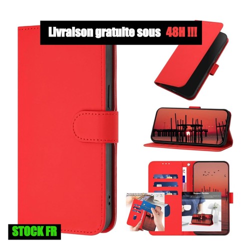 étui portefeuille rouge - Étui,