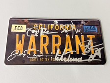 **SIGNED BY ALL** WARRANT License Plate Plaque