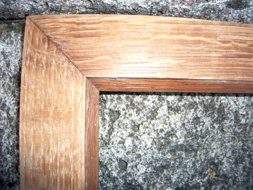 Cadre ancien bois massif - ancien, en