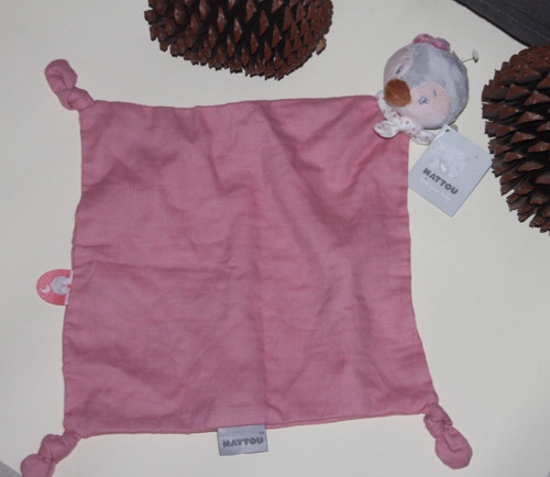 Doudou nattou pingouin plat - pingouin,