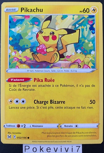 Carte pokemon pikachu 052 - pokemon,