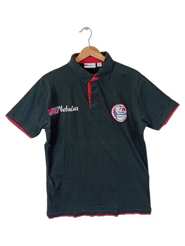 Nebulus polo homme noir brodé - noir,