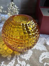 Sublime Orange Baccarat Crystal Ball Vase