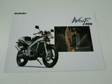 Suzuki Wolf 200 de 1991 Japan Prospectus Catalogue Brochure Moto