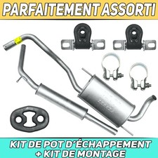 Kit de pot d’échappement Silencieux pour VW VW Polo III 3 6N 6N2 1.3i Hayon