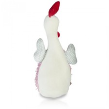 Décor de poule en peluche
