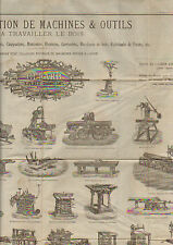 "PARIS (XII°) WOODWORKING MACHINES & TOOLS "GERARD" POSTER in 1880