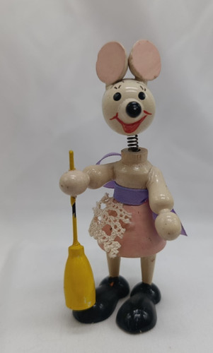 Ancienne figurine souris bois - ancienne,
