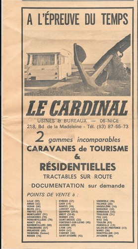 Publicité 1969 caravane - publicité,