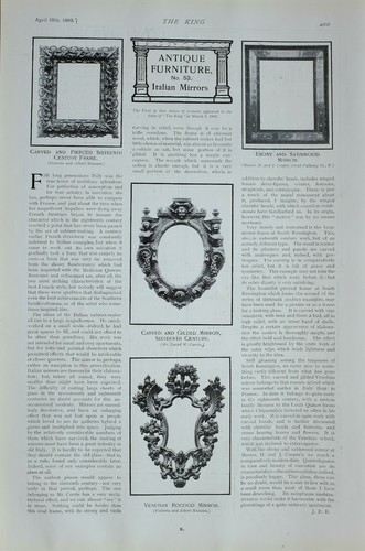 1903 imprimé antique meubles - 1903,