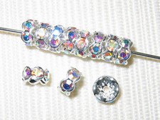 Sale! 100 Swarovski Rondelles 5mm Silver/Crystal AB  - SR503