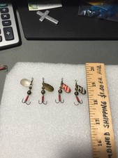 8 VINTAGE GOLD & SILVER MEPPS AGLIA 0 BRITISH PATENT BREVETTE FRANCE SPINNERS