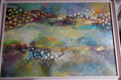 Grande peinture huile marjatta - peinture,
