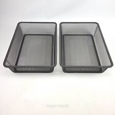 (Lot of 2) IKEA TROFAST Dark Gray Mesh Storage Bin 16 1/2" x 11 3/4" x 3 7/8"