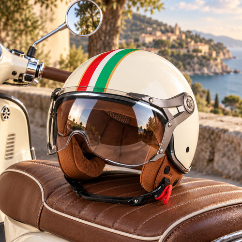 Casque moto jet - moto, vintage