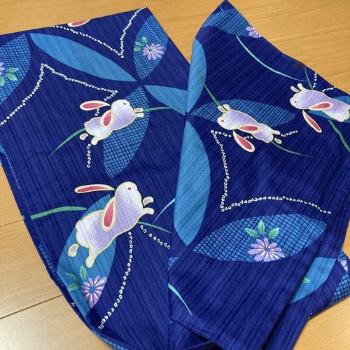 Motif lapin yukata - lapin, article